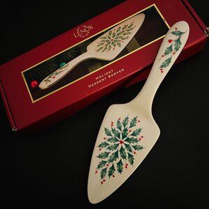 LENOX Holiday Dessert Server EUC